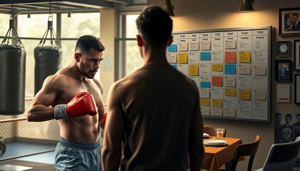 Тайм-менеджмент профессионального бойца: совмещение тренировок, семьи и медиаобязательств - иллюстрация